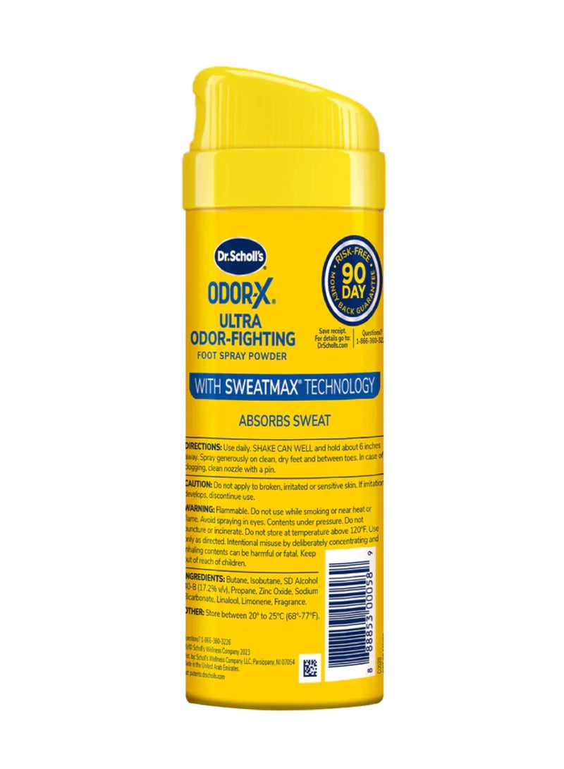 Dr. Scholl's Odor-X Ultra Odor-Fighting Foot Spray Powder - Destroys Odors Instantly for All-Day Protection & Freshness (4.7 oz) - Image 2