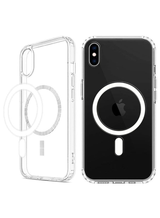 DUSALA Magnetic Case for iPhone Xs and iPhone X 5.8 Inch Compatible with MagSafe Wireless Charging Shockproof Phone Bumper Cover Anti Scratch Clear Back - Image 1