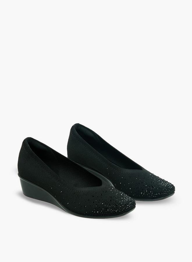 Flora Bella By Shoexpress Women Embellished Wedge Heel Shoes - Image 1