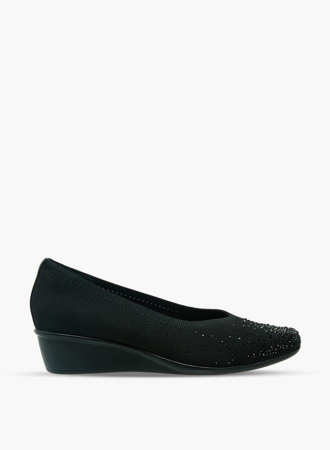 Flora Bella By Shoexpress Women Embellished Wedge Heel Shoes - Image 3