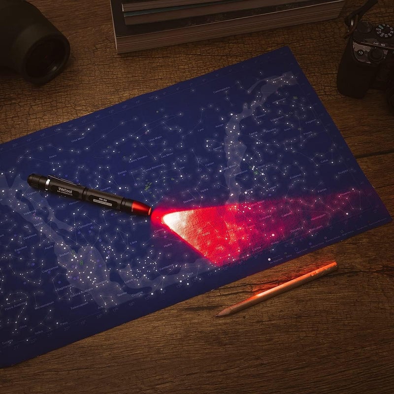 Weltool M6-RD Red LED Dark Adaptation Penlight for Pilots Viewing Navigation Maps, HGN Tests, SFST and ARIDE to DRE Evaluations，Pocket Pen Light with Clip for Doctors and Veterinarians - Image 3