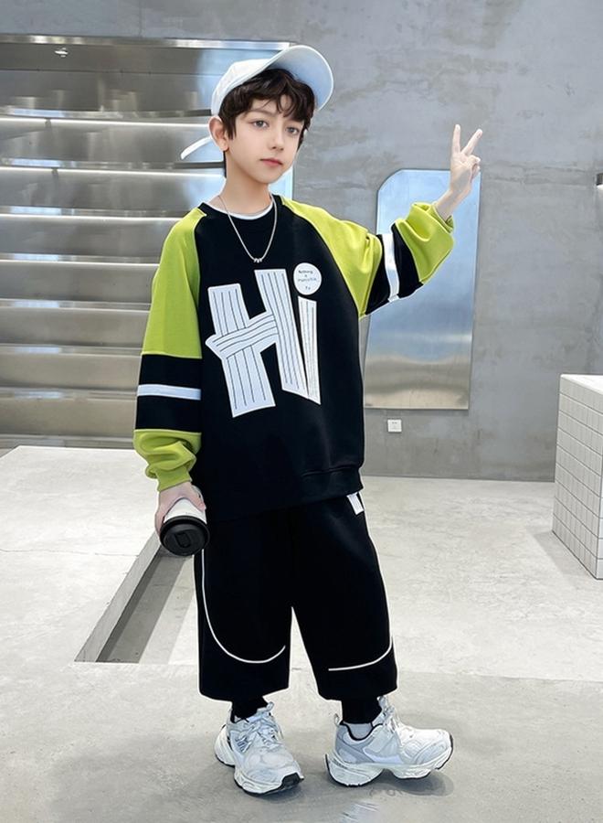 Take Two Boys Color Block Sweatshirt and Joggers Set - Image 3