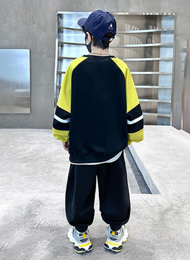 Take Two Boys Color Block Sweatshirt and Joggers Set - Image 4