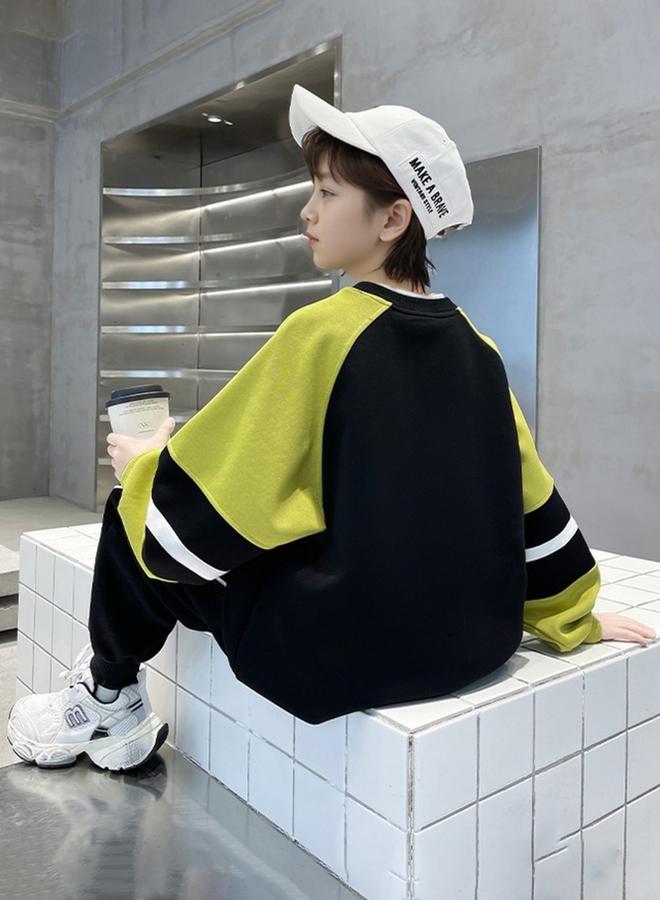 Take Two Boys Color Block Sweatshirt and Joggers Set - Image 5