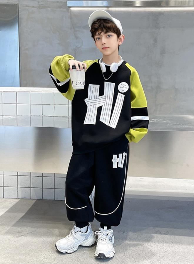 Take Two Boys Color Block Sweatshirt and Joggers Set - Image 1
