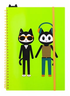 Foldermate 2-Piece B5 Size Spiral Notebook Cool Cate Design  - Image 2