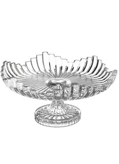 Elegant Glass base serving plate for sweets and fruits, multi-purpose Clear 29.5 cm  - Image 1