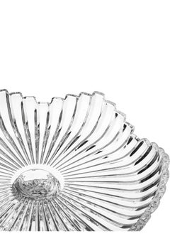 Elegant Glass base serving plate for sweets and fruits, multi-purpose Clear 29.5 cm  - Image 3