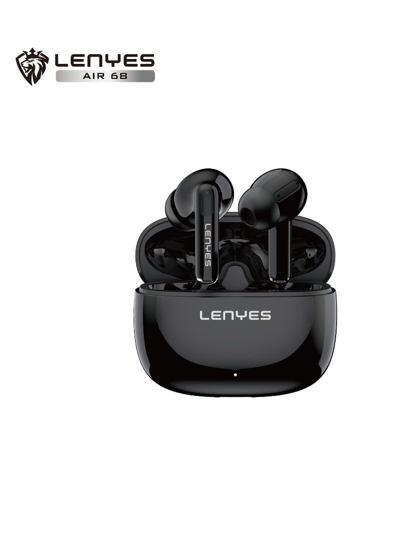 Lenyes Air 68 TWS Wireless Earbuds with Active Hybrid Noise Cancellation (HNC), Bluetooth 5.3, HiFi Stereo Sound, and 20-Hour Playtime - Image 1