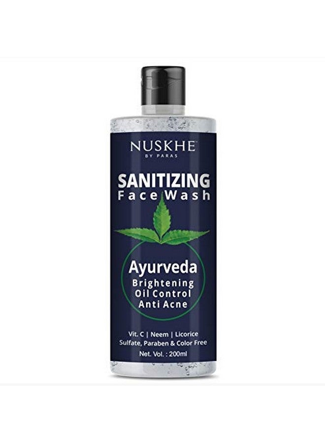 Nuskhe By Paras Sanitizing Face Wash For Brightening | Oil Control & Anti Acne, 200Ml