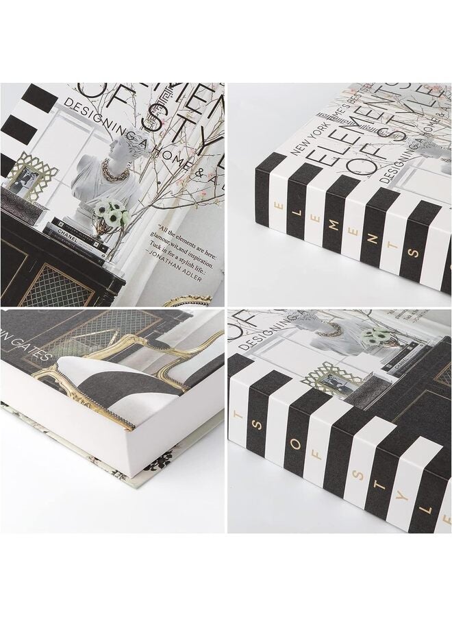 4PCS,Faux Books for Decoration,Modern Fashion Decorative Books Set for Hardcover Home Decor, Fake Book Stacks Display for Bookshelf Living Room Decor - Image 2