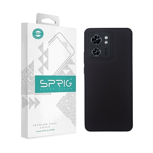 SPRIG Cases Compatible with Motorola Edge 40 Liquid Silicone Back Cover Premium Moto 5g Phone Case Drop Tested Shock Proof for Boys and Girls with Camera Protection (Black) - Image 1