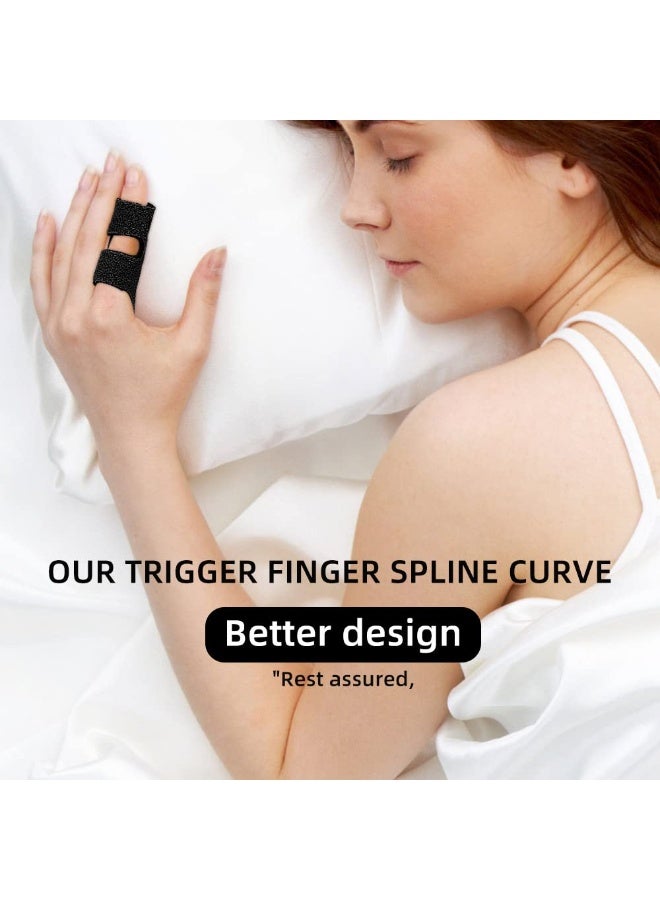 ديوتي مجموعة من 4 جبائر للإصبع الزنادي، وتقويمات أصابع قابلة للتعديل، ودعامات دعم للأطفال والمراهقين والبالغين، لتثبيت الأصابع لعلاج التهاب المفاصل والإصابات وحماية المفاصل. - Image 5
