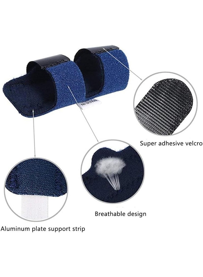 ديوتي مجموعة من 4 جبائر للإصبع الزنادي، وتقويمات أصابع قابلة للتعديل، ودعامات دعم للأطفال والمراهقين والبالغين، لتثبيت الأصابع لعلاج التهاب المفاصل والإصابات وحماية المفاصل. - Image 2
