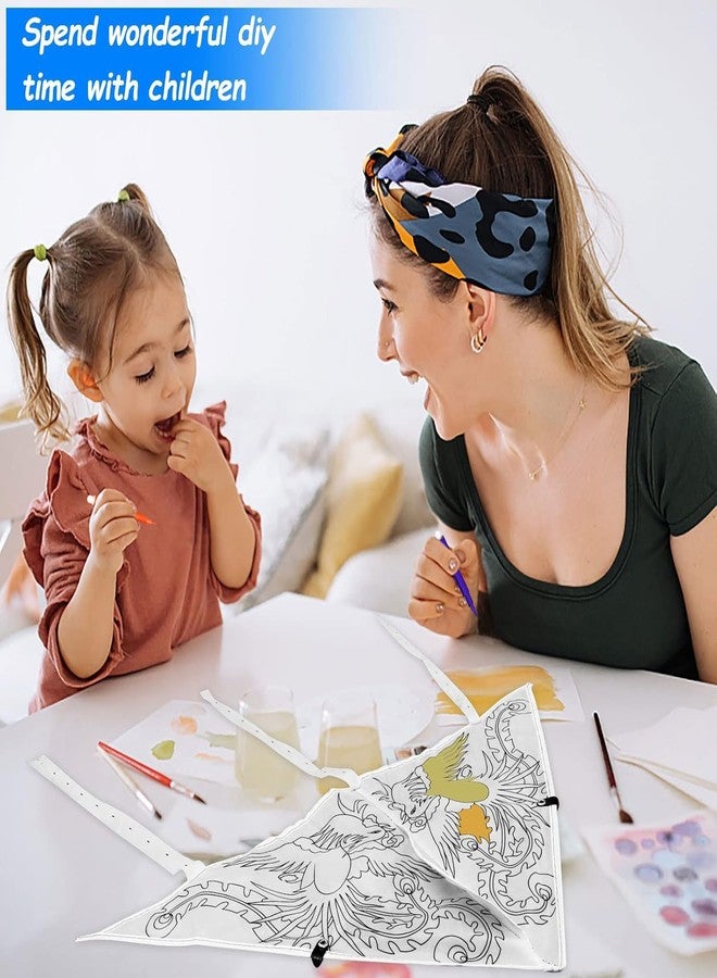 Easywiny 20 PCS DIY Color Filled Kite for Kids Kite Making Kit Bulk, Painting Kites, Decorating Coloring Kite Party Pack, Extremely Easy to Fly Kite for Beginner with 10 Painting Pens for Outdoor Activities - Image 4
