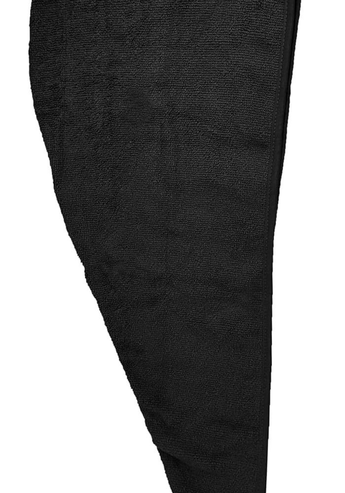 Siesta Zen Premium Quality 100% Combed Cotton Hair Drying Towel - Black - Image 4