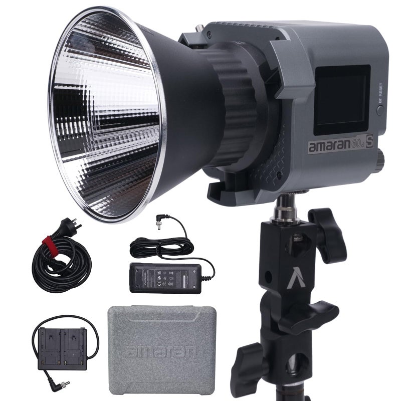 Aputure Amaran 60D S,Amaran 60D COB Daylight LED Video Light,65W 5600k Bluetooth App Control 8 Built-in Lighting Effects DC/AC Power Supply - Image 1