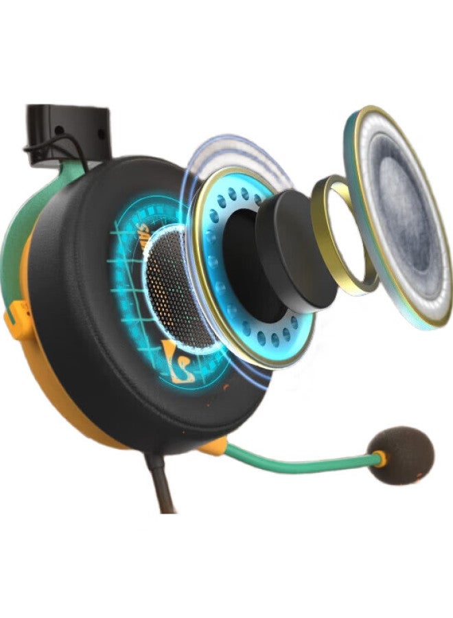 A4Tech M595 Wired Gaming Headset, Over-Ear, Blood Hand Phantom, Computer Pubg Cs Headset, Fps Lightweight, Mingmo Yuanxu Zhuyu Wild Tribe E-Sports Headset, Reverse Explorer - Image 1