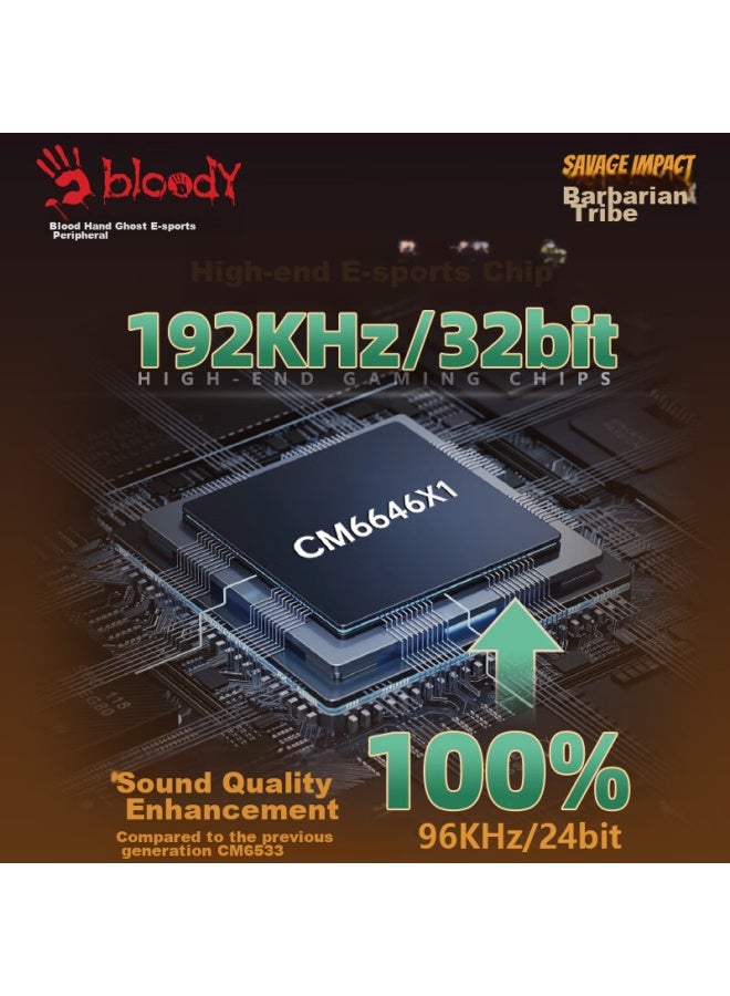 A4TECH سماعة ألعاب سلكية A4Tech M595، فوق الأذن، يد دماء شبح، سماعة كمبيوتر Pubg Cs، خفيفة الوزن Fps، سماعة رياضية E-Sports من قبيلة وايلد، مستكشف عكسي - Image 2