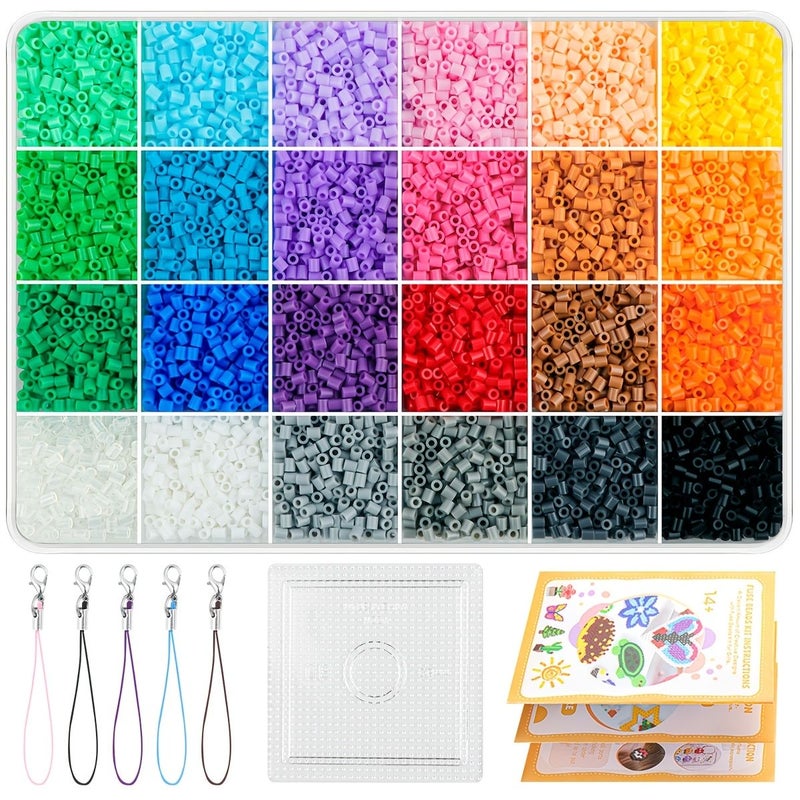 24 Color Fuse Bead Craft Kit With Tools For Beginners Complete Starter Set - Image 1