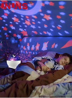 UNUNS Star Projector Night Light for Kids, Birthday Fun Toy Gifts for Kids, Projection Lamp for Kids Bedroom, Room Decor for Child Sleep Peacefully in Dark Stars and Moon  - Image 4
