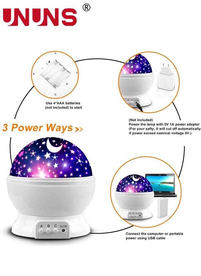 UNUNS Star Projector Night Light for Kids, Birthday Fun Toy Gifts for Kids, Projection Lamp for Kids Bedroom, Room Decor for Child Sleep Peacefully in Dark Stars and Moon  - Image 3