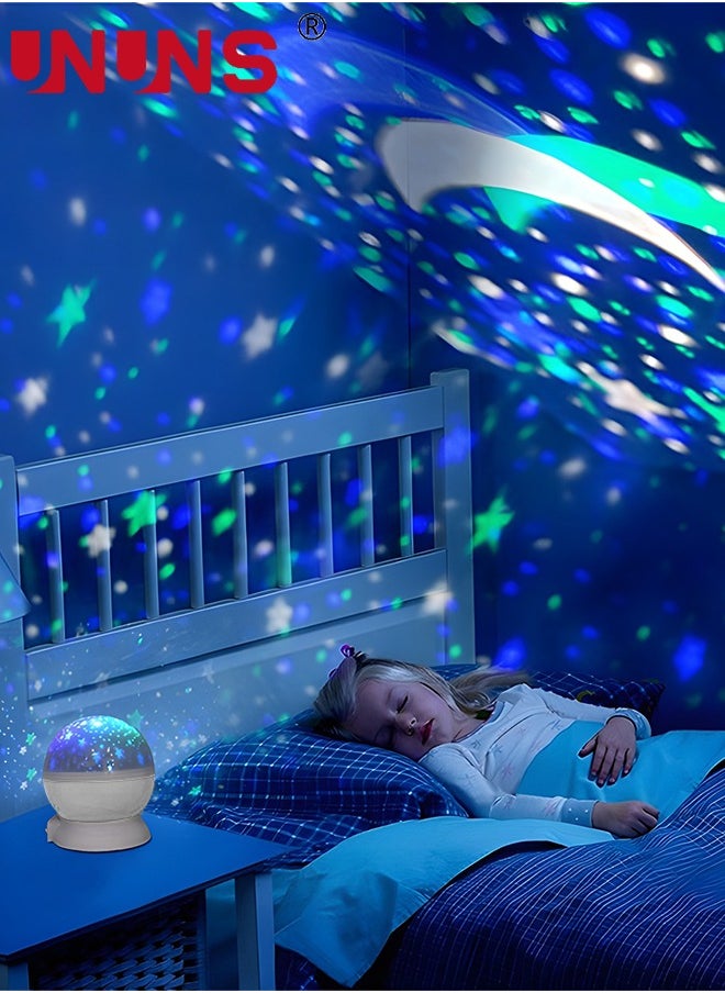 UNUNS Star Projector Night Light for Kids, Birthday Fun Toy Gifts for Kids, Projection Lamp for Kids Bedroom, Room Decor for Child Sleep Peacefully in Dark Stars and Moon  - Image 5