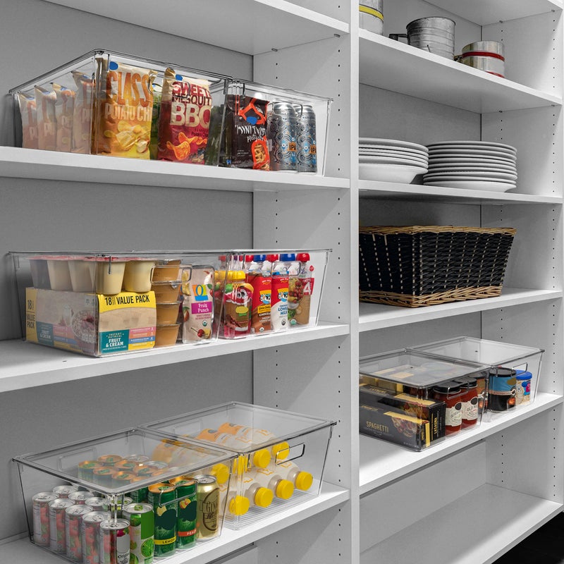 CLEARSPACE Plastic Storage Bins with Lids XL â€“ Perfect Kitchen Organization or Pantry Storage â€“ Fridge Organizer, Pantry Organization and Storage Bins, Cabinet Organizers - Image 3