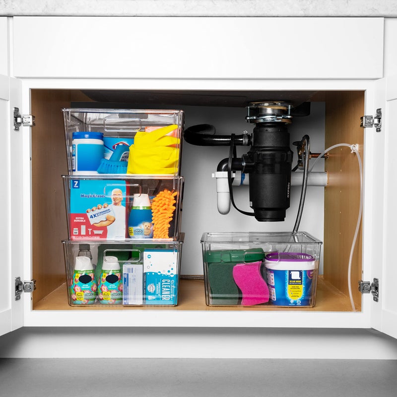 CLEARSPACE Plastic Storage Bins with Lids XL â€“ Perfect Kitchen Organization or Pantry Storage â€“ Fridge Organizer, Pantry Organization and Storage Bins, Cabinet Organizers - Image 2