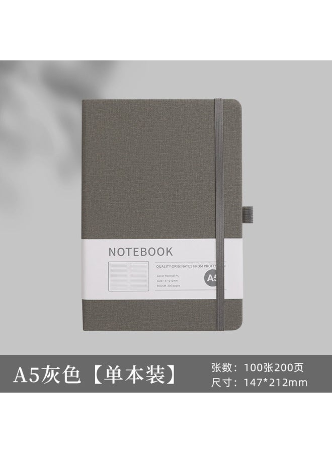 Real Notebook Customized Business Hard Cover Simple Thick Office Strap Diary Stationery Notepad - Image 1