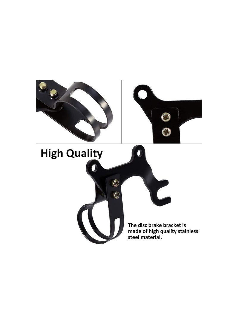 GGOOT Disc Brake Bracket, 2pcs Durable Adjustable Bike Frame Adapter Cycling Accessory Bicycle Brake Adapter Bracket With Bicycle Seatposts Clamp Frame Adaptor Mount - Black 20mm - Image 3