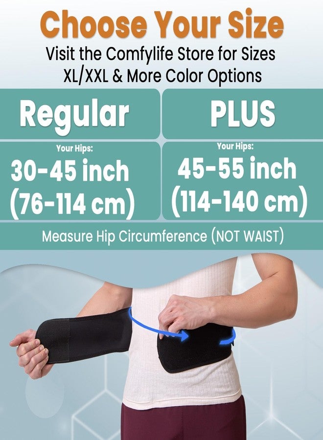 ZEDAN Adjustable Sacroiliac Hip Waist Compression Belt | Lower Back Support Hip Brace | Anti-Slip Sciatica Pain Relief Belt | For Pelvis, Lumbar, Nerve, Leg, SI Joint | For Men & Women - Black - Image 4