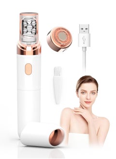 2-in-1 Painless Epilator & Shaver for Women – Rechargeable Electric Hair Remover & Smooth Trimmer for Ladies, Hair Removal Machine for Body, Fingers, and Face, Portable Lipstick-Style Epilation System
