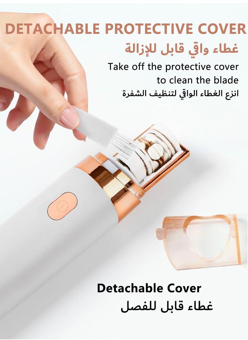 DOSCHER - 2-in-1 Painless Epilator & Shaver for Women – Rechargeable Electric Hair Remover & Smooth Trimmer for Ladies, Hair Removal Machine for Body, Fingers, and Face, Portable Lipstick-Style Epilation System - Image 1
