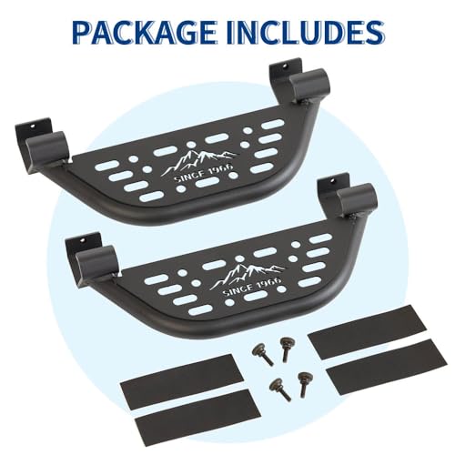 XPHAZZ Rock Rail Steps Compatible with Bronco 2021+ with OEM Rock Rail, Will Not Fit Raptor or Sport (Style-1) - Image 2