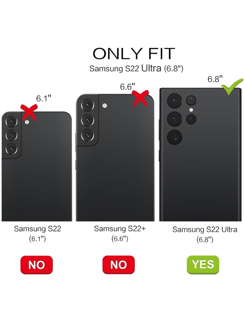 Mmmon Magnetic Phone Case for Samsung Galaxy S22 Ultra Compatible with MagSafe Heart Case for Women Luxury Plating Full Camera Lens Protect Soft Silicone Cover for S22 Ultra(Black) - Image 2