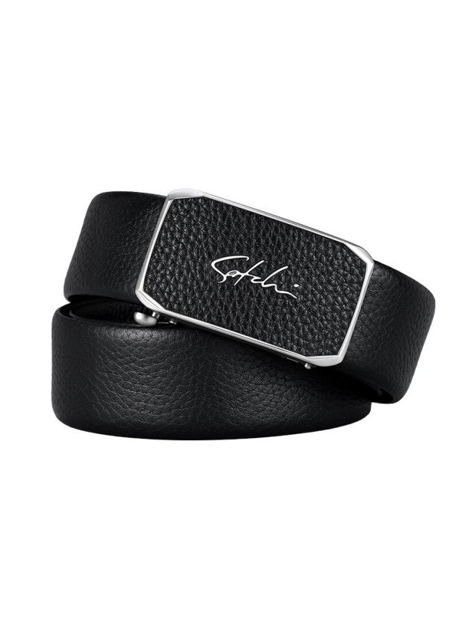 Satchi Men's Belt, Business Casual Trouser Belt, Leather Belt, Birthday Gift Box For Husband Or Boyfriend, Size 130