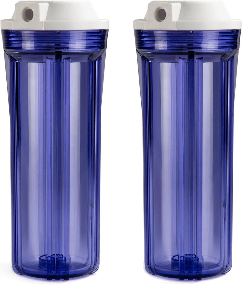 iSpring HC12X2 14 Water Filter Housing Clear for Reverse Osmosis System 25 Inch x 10 Inch Filters Clear Pack of 2 Not a Replacement Part for RCC7 Series Models Sold Before March 2020 - Image 1