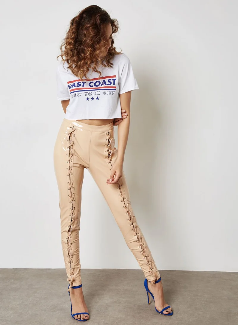Missguided Lace Up Pants