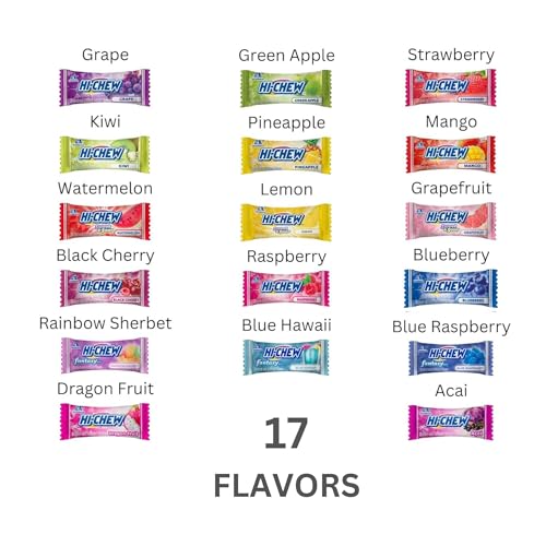 HI-CHEW HICHEW Variety Mix Pack of 6 Bags  17 Flavor Assort Sweet and Sour Chewy Candy Unique Fun Soft  Immensely Juicy Fruity Candy Flavors  Individually Wrapped for Sharing - Image 5