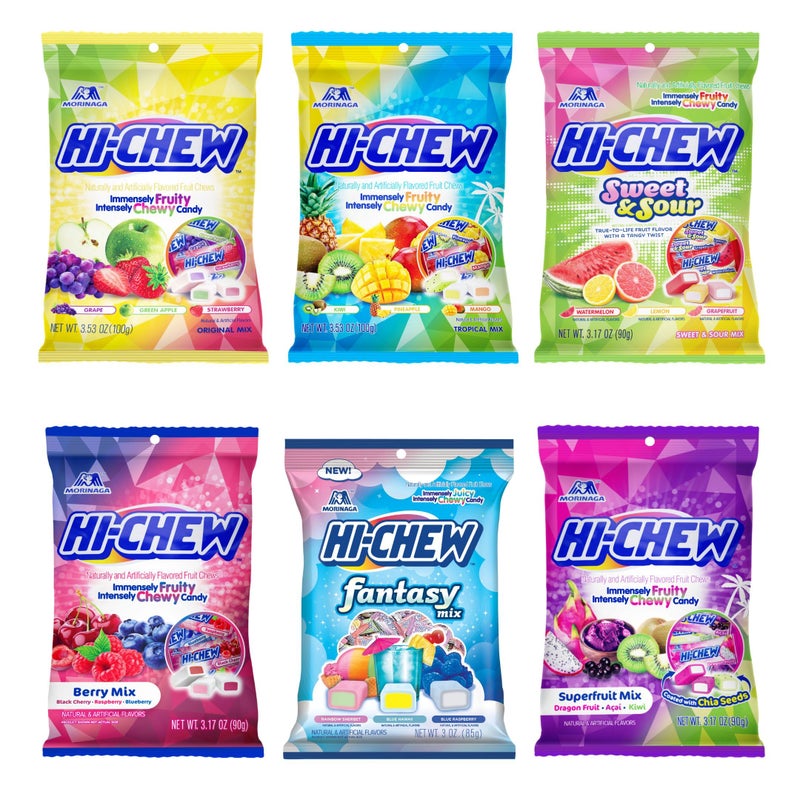 HI-CHEW HICHEW Variety Mix Pack of 6 Bags  17 Flavor Assort Sweet and Sour Chewy Candy Unique Fun Soft  Immensely Juicy Fruity Candy Flavors  Individually Wrapped for Sharing - Image 3