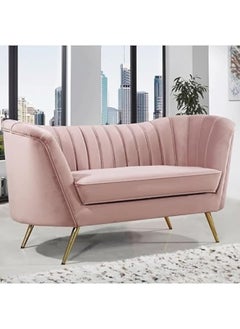 Mid-Century Modern Chesterfield Sofa in Velvet with Sleek Golden Metal Legs - Ideal for Living Room, Bedroom, or Office Use (Dusty Rose, 3 Seater) - pzsku/ZB655C0B035EECBF135FAZ/45/_/1725442076/a81c25af-80ed-48ad-847a-3b6e77fd3d01