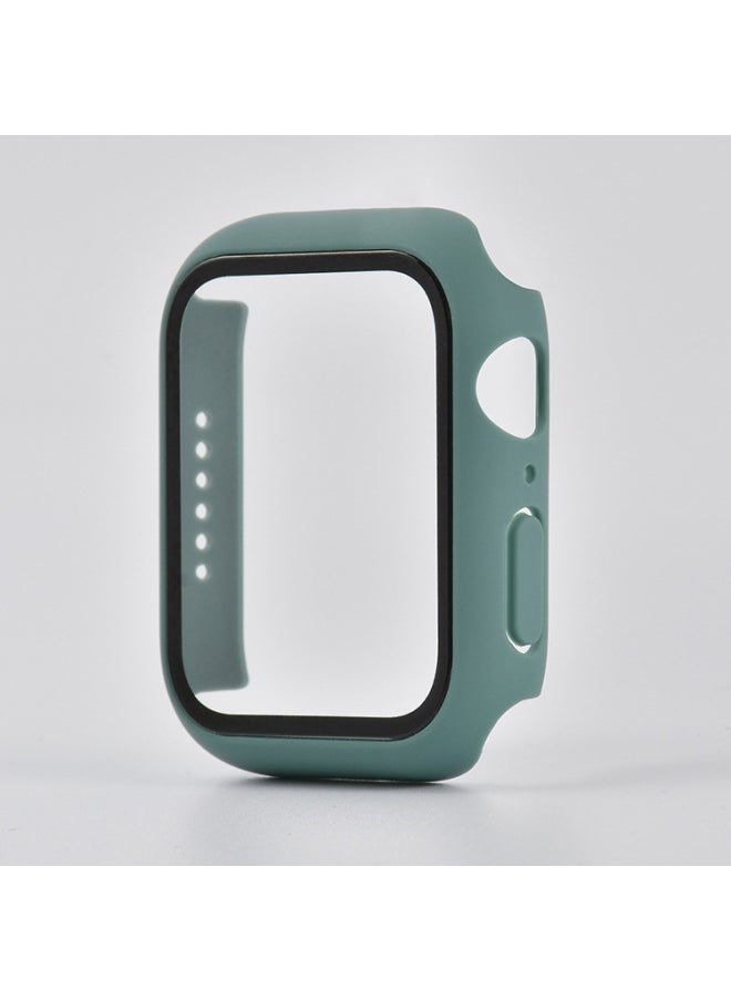 Generic - Suitable For 2022 Apple Watch Case 8 Generation Protective Case PC + Tempered Film Case Film Integrated IWatch7 Case-Color:Official Green-Exterior Dimension:40mm Without Packaging - Image 1