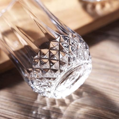 bellemax Crystal Water Glasses, Set of 6, 250 ML, Highball Premium Drinking Glass for Juice, Cold Drinks, Cocktails, Mocktails, Beer, Milk, Multipurpose Usage, Heavy Base (BX-04) - Image 3