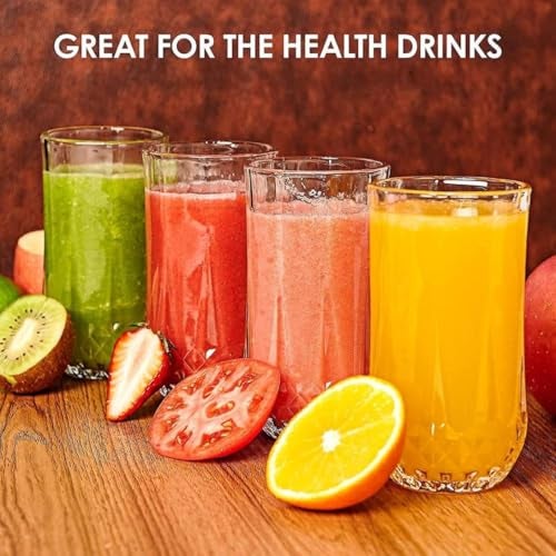 bellemax Crystal Water Glasses, Set of 6, 250 ML, Highball Premium Drinking Glass for Juice, Cold Drinks, Cocktails, Mocktails, Beer, Milk, Multipurpose Usage, Heavy Base (BX-04) - Image 4