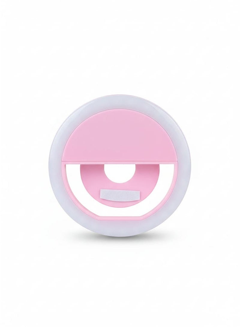 فلاش سيلفي  رينج لايت بمشبك للموبايل - قابل لإعادة الشحن - متوافق مع آيفون وسامسونج وجميع الهواتف الذكية - Image 1