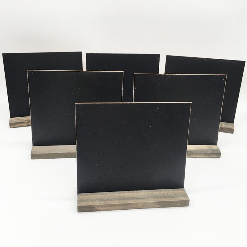 5 Pcs Retro Mini Tabletop Chalkboards Message Board Signs Display Black Chalkboards for Home Decoration (Black) - Image 2