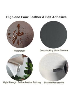 Y&D Leather Repair Tape Patch Kit Light Gray 3 x 60 inch Self Adhesive for Furniture Couch Sofa Car Seats Computer Chair Vinyl  - Image 4