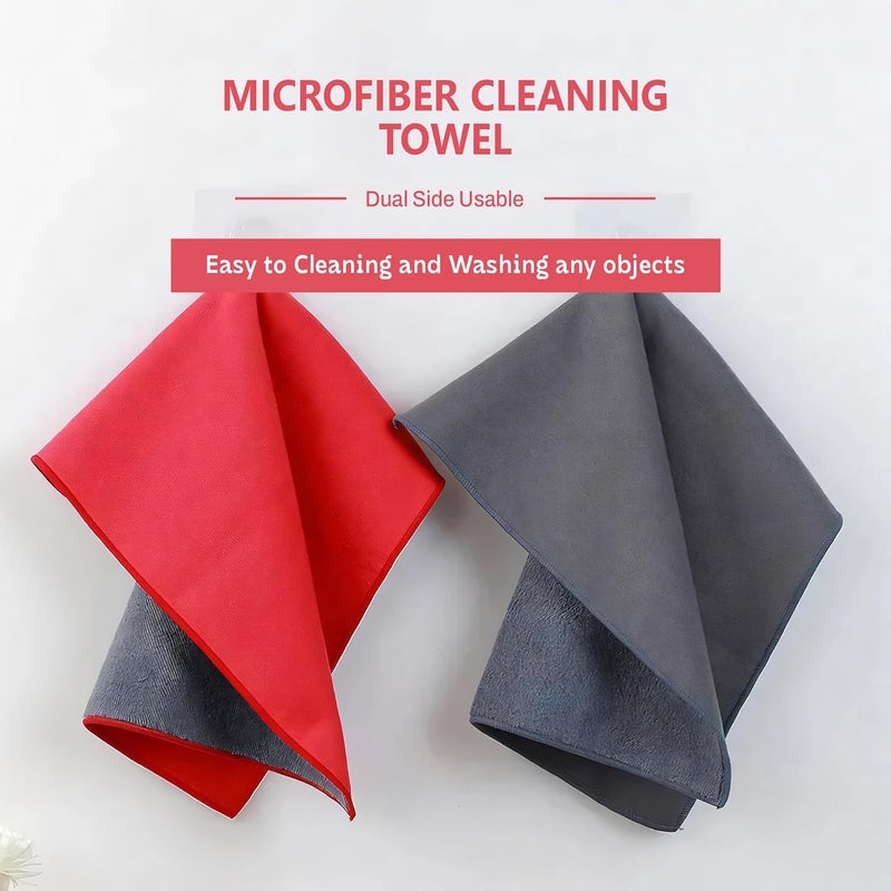 MIORAH Microfiber Cleaning Cloth for Car & Home | Ultra Soft Dusting & Glass Cleaning Cloth – Lint-Free & Reusable (30x40cm-3Pc) - Image 3