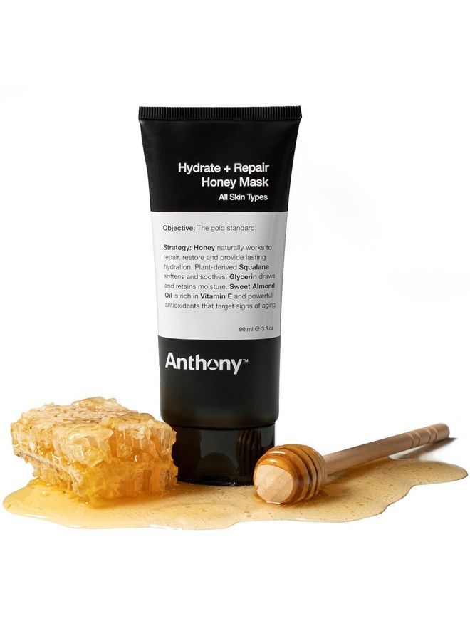Anthony Hydrate + Repair Honey Mask Stimulates Your Skin And Opens Pores With Honey Vitamins C & E Glycerin Sweet Almond Squalane And Calendula Soothes And Moisturizes Dry To Normal Skin 3 Fl Oz - Image 3